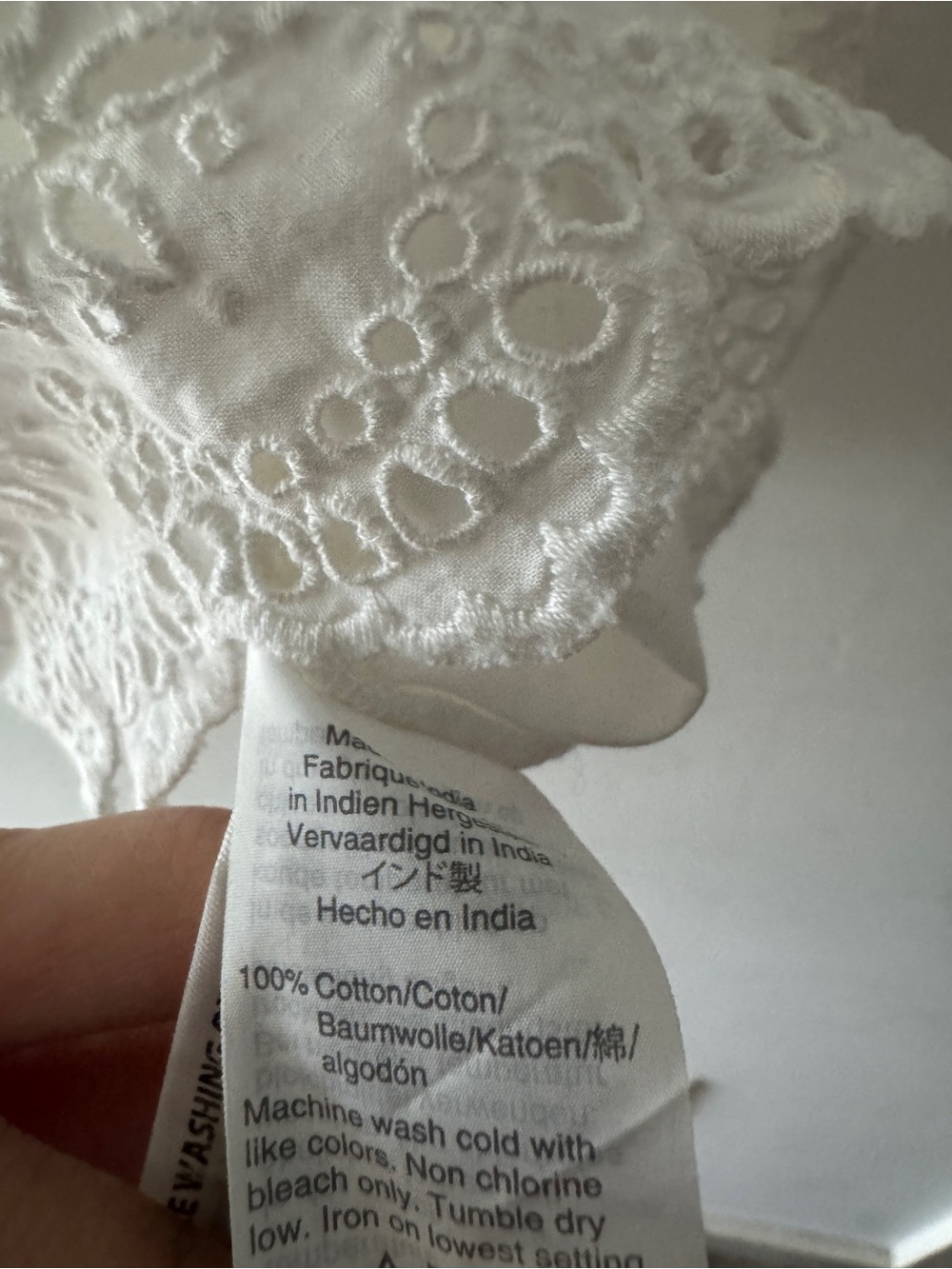 Madewell White Eyelet Keyhole Peplum Top - Picture 9 of 10